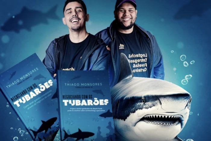 Livro negociando com tubarões
